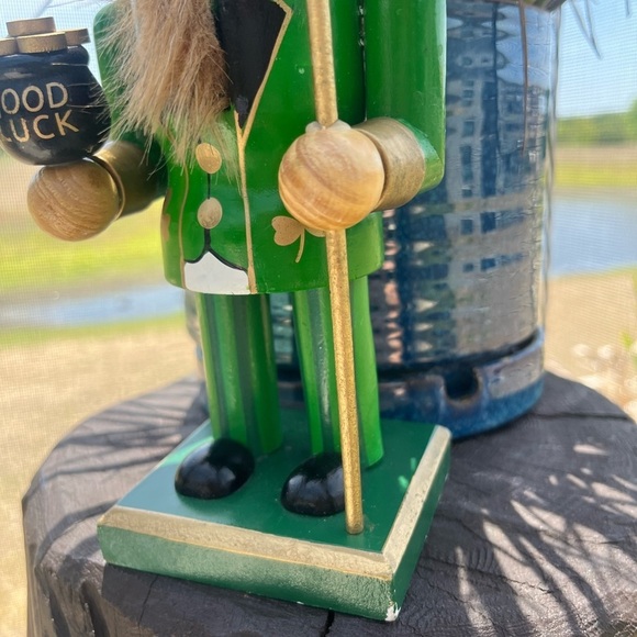 Ashland Irish Leprechaun Nutcracker St. Patrick's Day 9 in. Tall Wooden - Picture 3 of 12